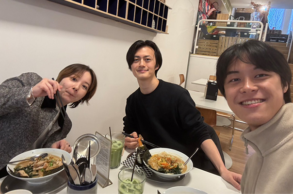 ミュンヘンを訪れた際にそこでファゴットを勉強している友人とランチ