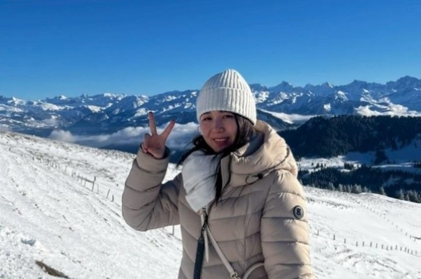 年末休暇に訪れたスイスのRigi Kulm山頂にて
