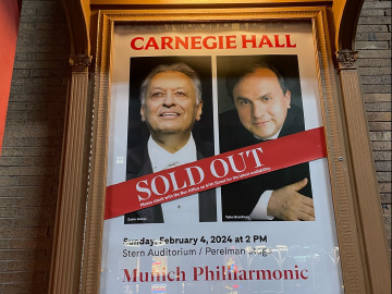 カーネギーホールでのミュンヘン・フィル公演ポスター
