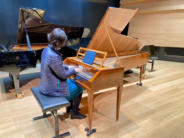 古楽器のクラスコンサートのリハーサルにて