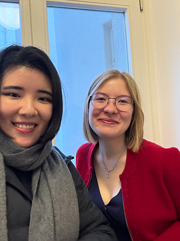 コンサートで共演したポーランド出身のチェリストの友人と